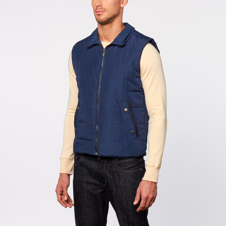 Color Siete // Quilted Vest // Bottle Blue (S)