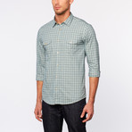 Color Siete // Hudson Oxford Checked Shirt // Dark Jade (2XL)