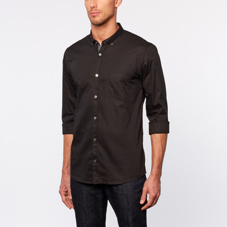 Color Siete // Jones Solid Shirt // Black (S)