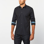 Button-Up Shirt // Blue Pattern (2XL)