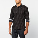 Button-Up Shirt // Black Pattern (M)