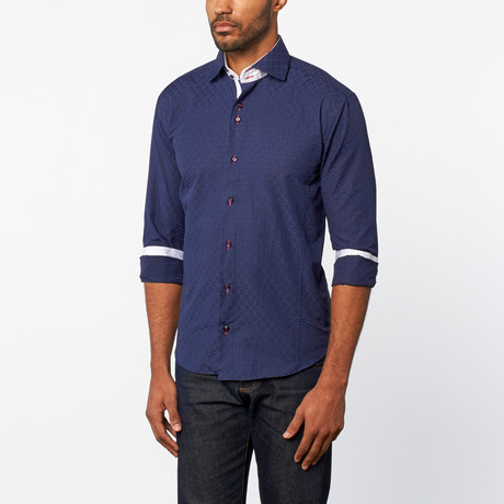 Bespoke // Aaron Button-Up Shirt // Navy (M)
