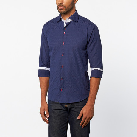 Bespoke // Aaron Button-Up Shirt // Navy (XS)