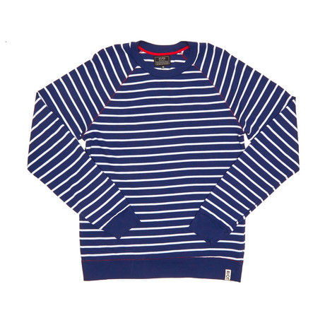 Striped Ringer Raglan // Indigo (S)