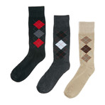 StevenLand // Argyle Dress Socks // Pack of 3