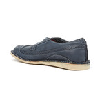 Manilo Brushed Wax Leather Wingtip // Dark Grey (US: 7)