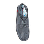 Manilo Brushed Wax Leather Wingtip // Dark Grey (US: 7)