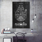 Millennium Falcon // 1979 // Star Wars (White Grid // 11"L x 17"W)