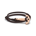 Anchor Bracelet // Brown Strap