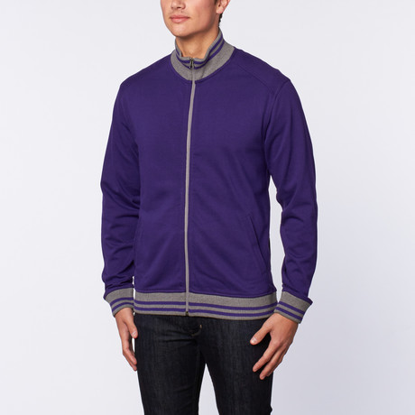 Bullpen Bomber Jacket // Purple (S)