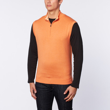 Thomas Half-Zip Vest // Orange (S)