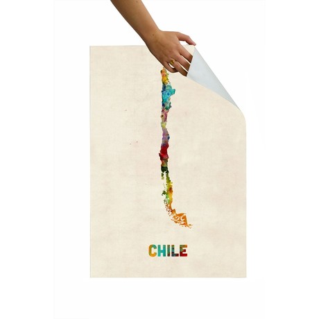 Chile Map Coloured (24" x 30")