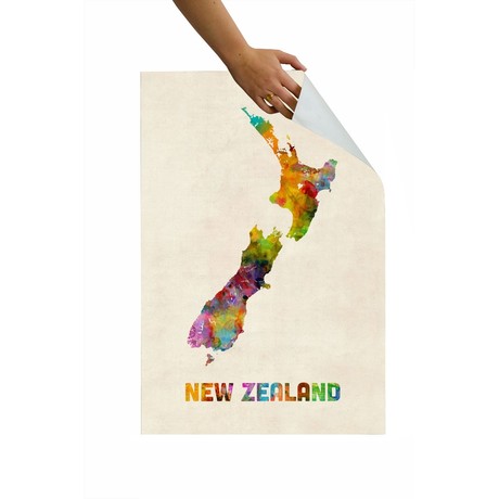 New Zealand Map Coloured (24" x 30")