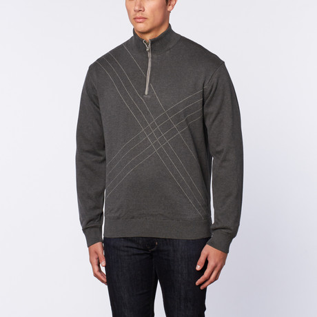 Peak Half-Zip Wind Sweater // Grey (S)