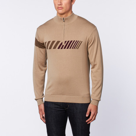 Overlake Half-Zip Sweater // Taupe (S)