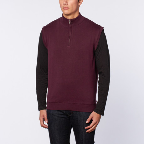 Sandpoint Half-Zip Wind Sweater // Burgundy (S)