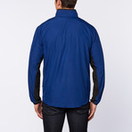 Follett Colorblock Half-Zip Windshirt // Royal Blue + Black (L)