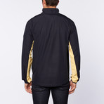 Follett Colorblock Half-Zip Windshirt // Blue + Yellow (L)