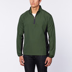 Follett Colorblock Half-Zip Windshirt // Green + Blue (XL)