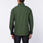 Follett Colorblock Half-Zip Windshirt // Green + Blue (XL)