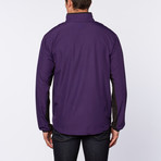 Follett Colorblock Half-Zip Windshirt // Purple + Black (2XL)