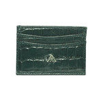 Croc Wallet Card Holder // Green