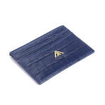 Croc Wallet Card Holder // Blue