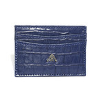 Croc Wallet Card Holder // Blue