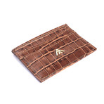 Croc Wallet Card Holder // Tan