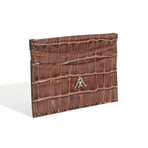 Croc Wallet Card Holder // Tan