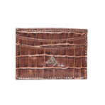 Croc Wallet Card Holder // Tan