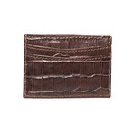 Croc Wallet Card Holder // Brown