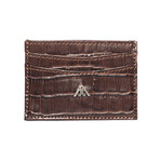 Croc Wallet Card Holder // Brown