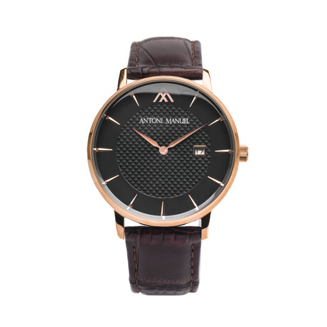 G.Miller Classico Watch Quartz // Black (Dark Brown Strap)