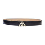 Croc Leather Pavilion Belt // Black (Small // 36")