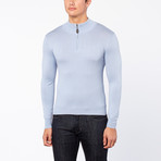 Bresciani // Half Zip Cashmere Sweater // Blue (M)