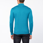 Bresciani // Half Zip Cashmere Sweater // Dark Cyan (XL)