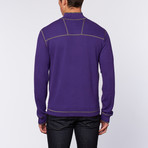 Overtime Half-Zip Knit // Purple + Grey (3XL)