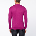 Bresciani // Half Zip Cashmere Sweater // Dark Violet (2XL)