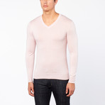 Bresciani // Vee Neck Cashmere Sweater // Peach (L)