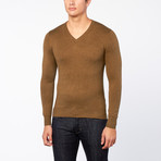 Bresciani // Vee Neck Cashmere Sweater // Olive (S)