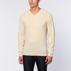 Cutter & Buck Apparel // Anoti Bay Cotton V-Neck Sweater // Tan (2XL)