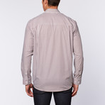 Easy Care Bengal Shirt // White + Burgundy (M)