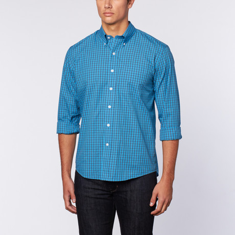 Anders Check Shirt // Turquoise + Black (S)