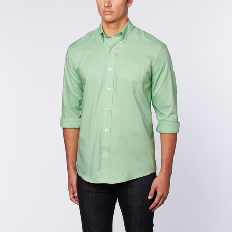 Easy Care Nailshead Shirt // Green (S)