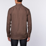 Easy Care Nailshead Shirt // Brown (XL)