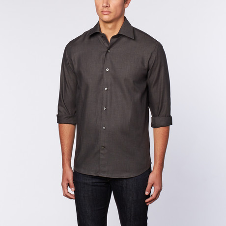 Easy Care Dobby Shirt // Black (S)