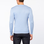 Bresciani // Vee Neck Cashmere Sweater // Light Sky Blue (S)