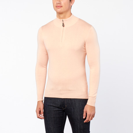 Bresciani // Half Zip Cashmere Sweater // Peach (S)