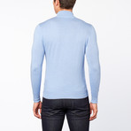 Bresciani // Half Zip Cashmere Sweater // Light Blue (L)